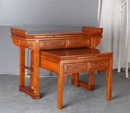 中式案桌 财神桌 佛堂香案台 樟木供桌佛龛 供佛桌 原木色 红木色