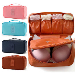 旅行多功能收纳包内衣文胸收纳整理包便携洗漱包女小方包化妆包