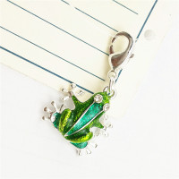 韩版时尚可爱绿色小青蛙镶钻汽车钥匙扣金属挂件钥匙圈礼品装饰品