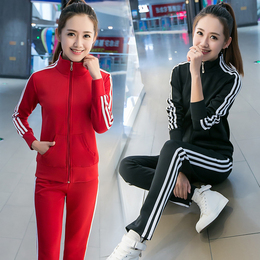 运动套装女2016秋季新款韩版学生长袖卫衣外套休闲长裤宽松两件套