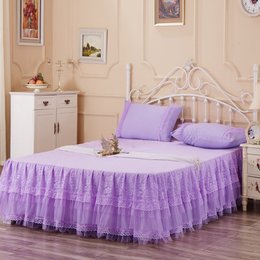 蕾丝床裙床罩单件床单床套床笠床盖1.5米1.8m床保护套单双人包邮