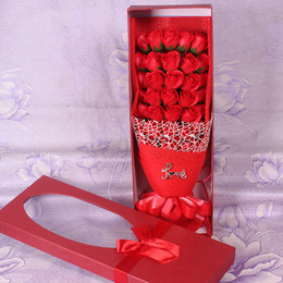 33朵玫瑰香皂花束肥皂花礼盒 送女友老师闺蜜情人圣诞节生日礼物