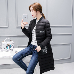 棉衣女中长款2016新款韩版修身羽绒棉服冬季棉袄大码女装加厚外套
