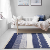 北欧宜家简约 印度进口纯棉手工编织客厅卧室地毯 飘窗毯可洗