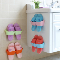 浴室卫生间放拖鞋架简易客厅创意门口墙壁挂式墙上鞋子收纳架组合