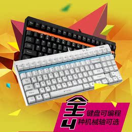 雷柏v500sRGB机械键盘机械键盘茶轴青轴游戏键盘有线背光游戏键盘