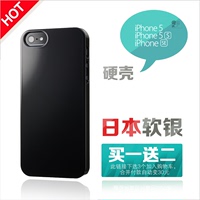日本软银iPhoneSE手机壳苹果5s保护套5磨砂光面简约硬红白黑进口