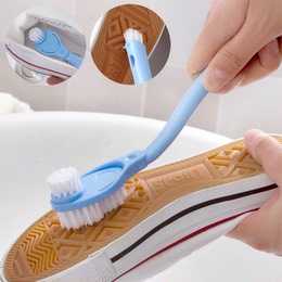 双头长柄清洁洗鞋刷 球鞋刷鞋刷子洗鞋专用刷清洁刷 （吸卡装）