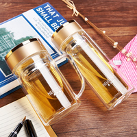 惠尔雅定制玻璃杯瓶双层加厚广告杯子送礼品订做水杯印字logo茶杯