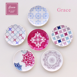 日本订单M家Grace系列优雅气质款小菜碟糕点碟酱料碟子摆拍利器