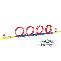 风速火轮竞技高速 回力车比赛跑车赛道儿童拼装过山车轨道玩具车