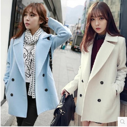 2016秋冬新款韩版女装修身中长款长袖毛呢风衣外套呢子纯色大衣潮