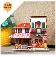 科教3d立体拼图小屋木制拼装板儿童成人益智力玩具模型创意礼物