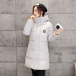 冬季时尚新品棉衣女中长款舒适连帽防风保暖偏厚防寒服外套