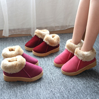 冬季情侣韩版棉拖鞋高帮包跟加厚底男女居家老人棉鞋防滑女月子鞋