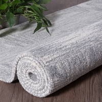 印度进口纯羊毛手工素色秋冬地毯 样板房北欧现代客厅卧室地毯