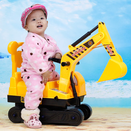 儿童滑行助步车可骑可行可坐挖掘机大型玩具车男女宝宝滑行学步车