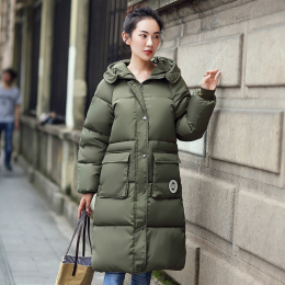 韩国棉衣女冬中长款韩版加厚面包服学生棉袄工装外套连帽宽松大码