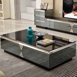 现代简约时尚小户型客厅卧室地柜茶几电视柜组合钢化玻璃烤漆套装