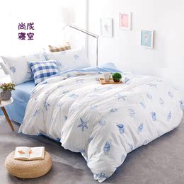 韩式全棉四件套简约纯棉1.2/1.5/1.8m米床笠床单被套单人床上用品